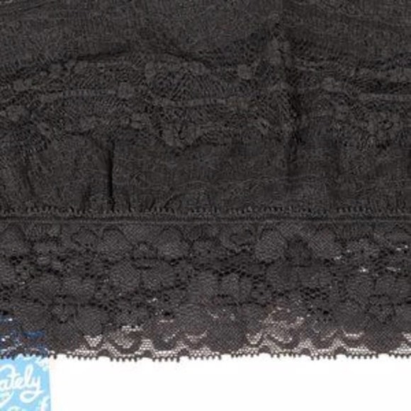 Free People Lace Bandeau Bralette Scallop Black - Picture 3 of 12